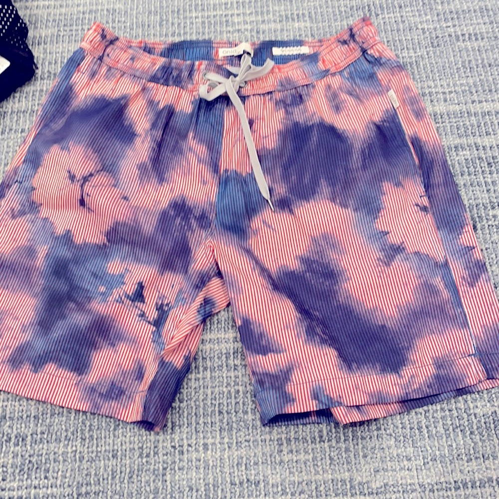 Onia tie dye swim trunks size medium